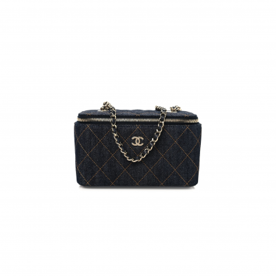 CHANEL CLASSIC LONG VANITY WITH CHAIN DENIM AP1341 (17*9.5*8cm)
